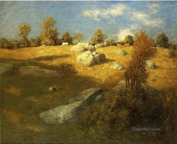 ジュリアン・オールデン・ウィアー Painting - 高地牧草地 ジュリアン・オールデン・ウィアー